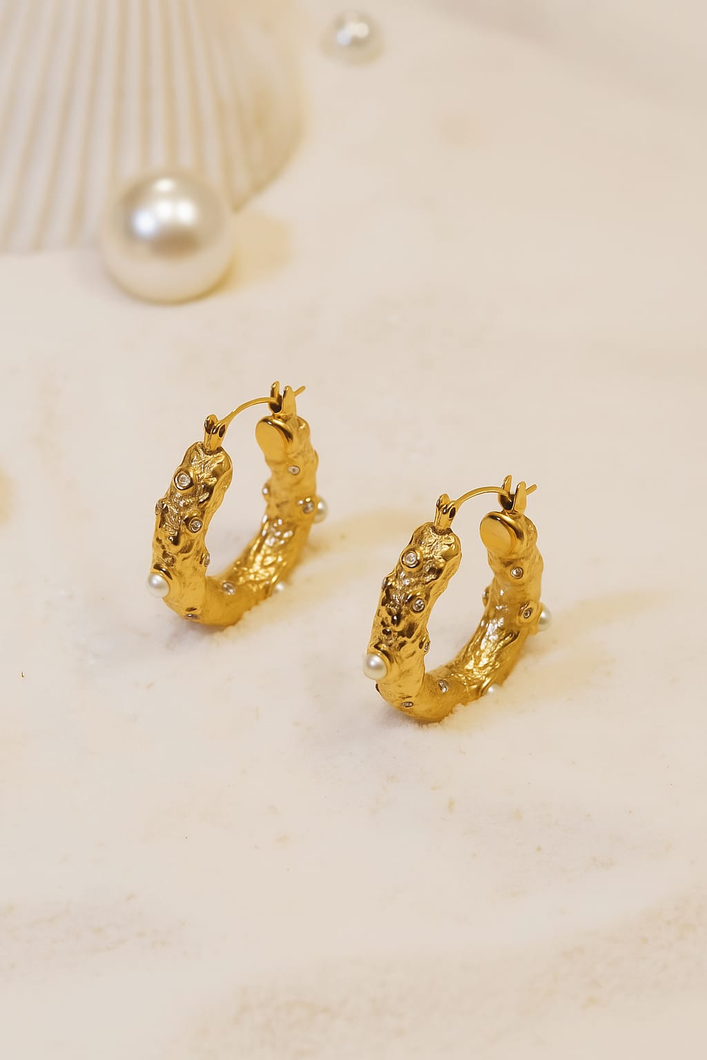 Pearlescent Blossom Earrings