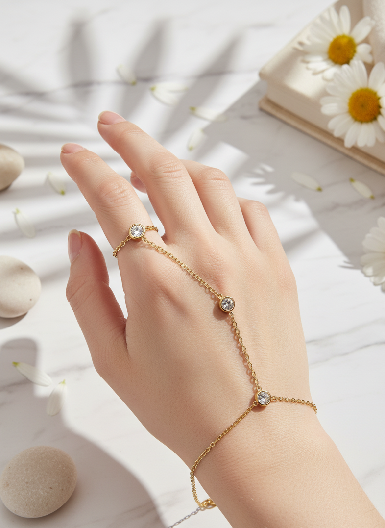 Sleek & Stone Hand Chain