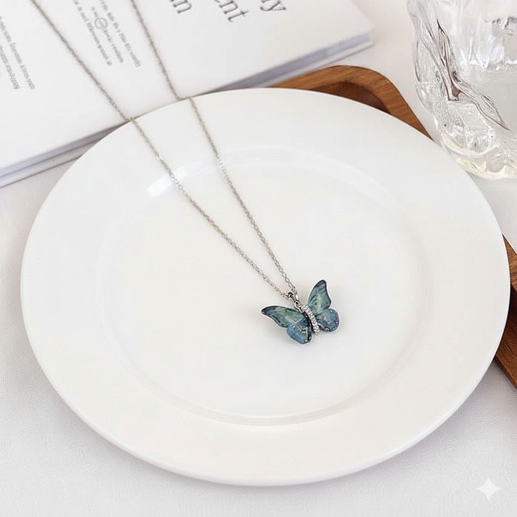 Blue Butterfly Pendant