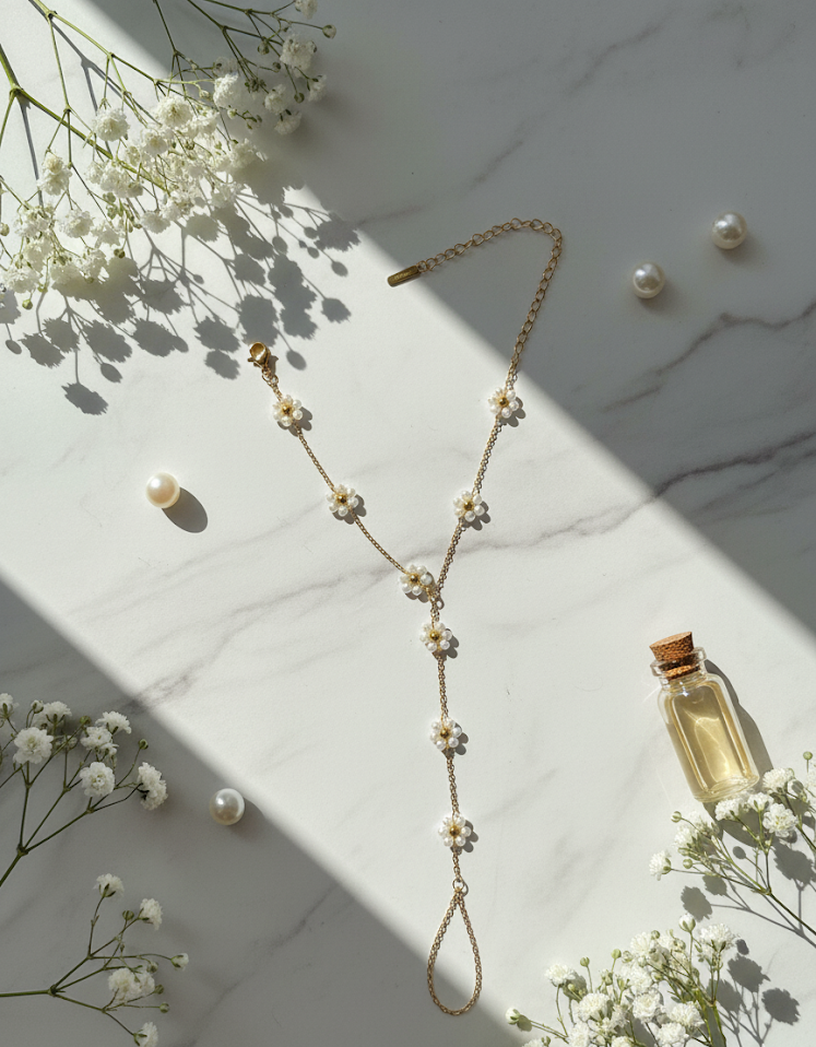 Pearl Blossom Hand Chain