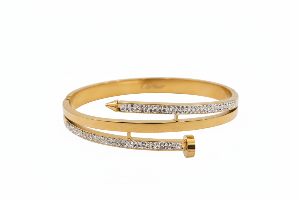 Gold Nail Bangle