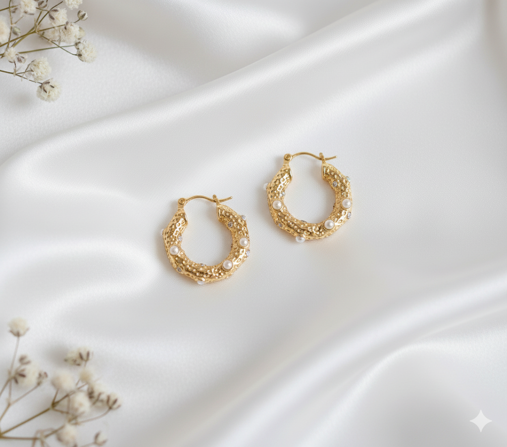 Pearlescent Blossom Earrings